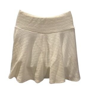 Bucket List-Elegant cream Women's cold weather mini skirt